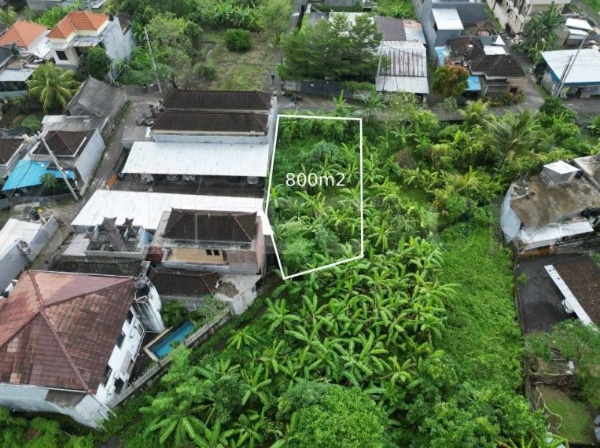 Land for Sale with Rice Field View in Munggu Bali – 800m² Freehold BTR-77108